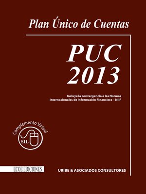 cover image of Plan único de cuentas. PUC 2013
